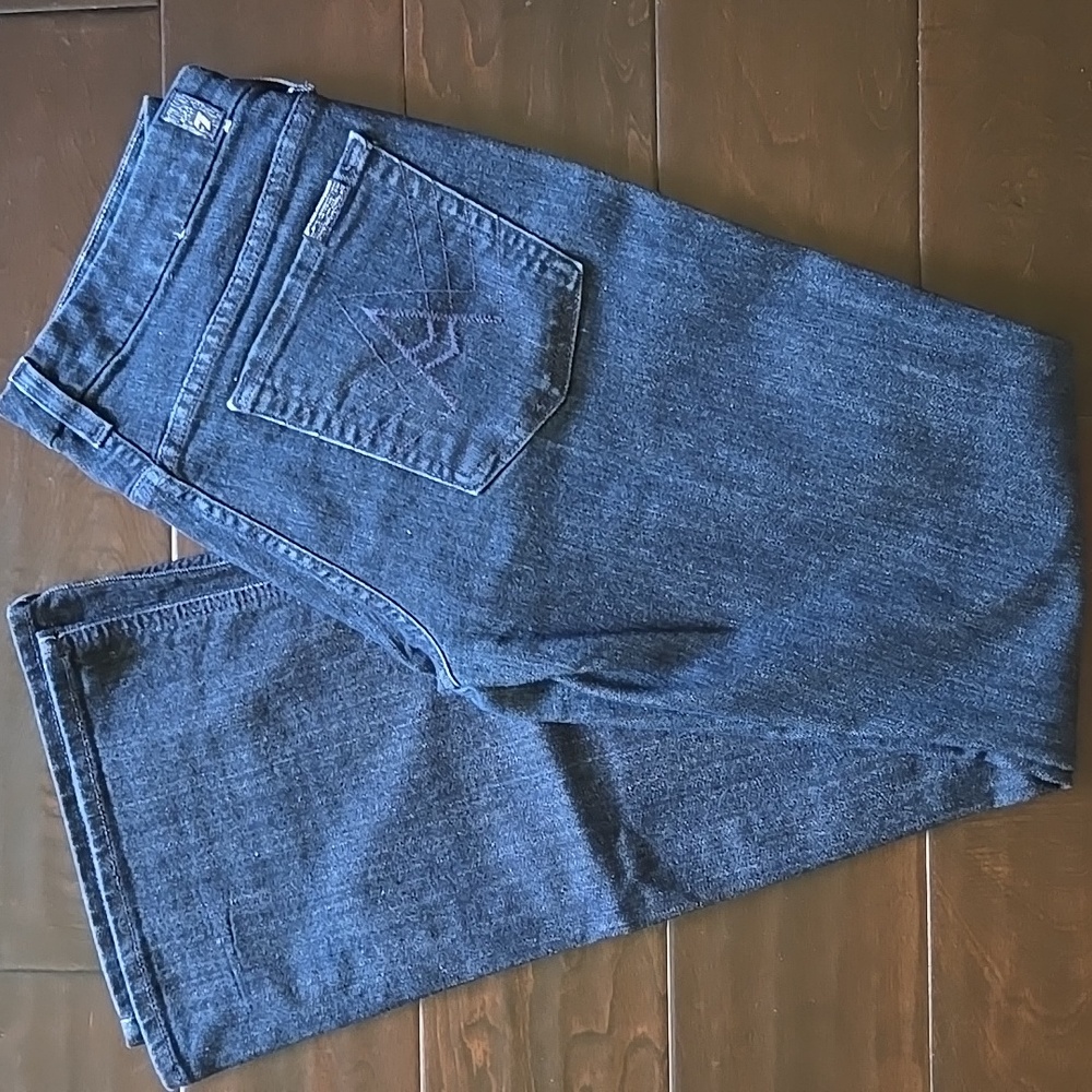 7 for All Mankind The Lexie Petite 'A' Pocket Bootcut Jeans Dark Wash EUC - 29 - Picture 5 of 12